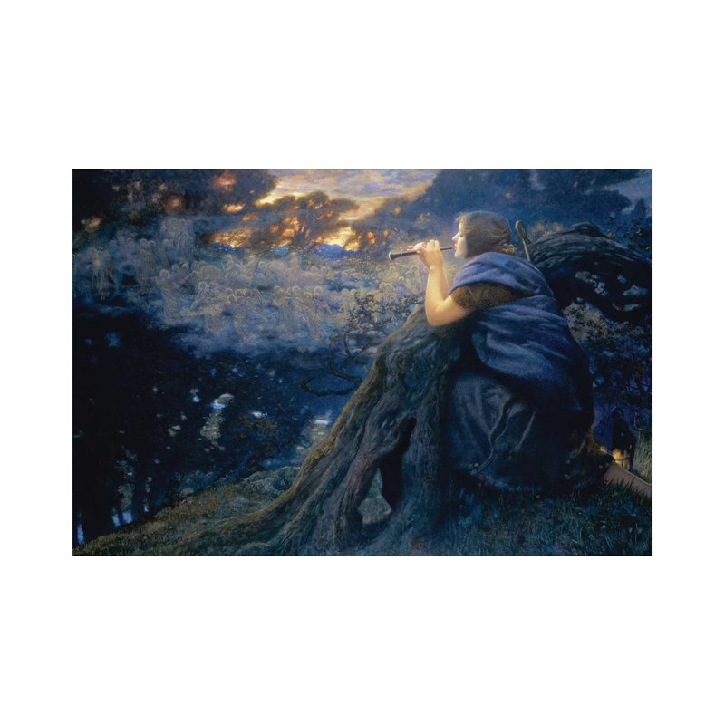 Twilight Fantasies, 1911 by Edward Robert Hughes - Wrapped Canvas Painting, 20.32 cm H x 30.48 cm W
