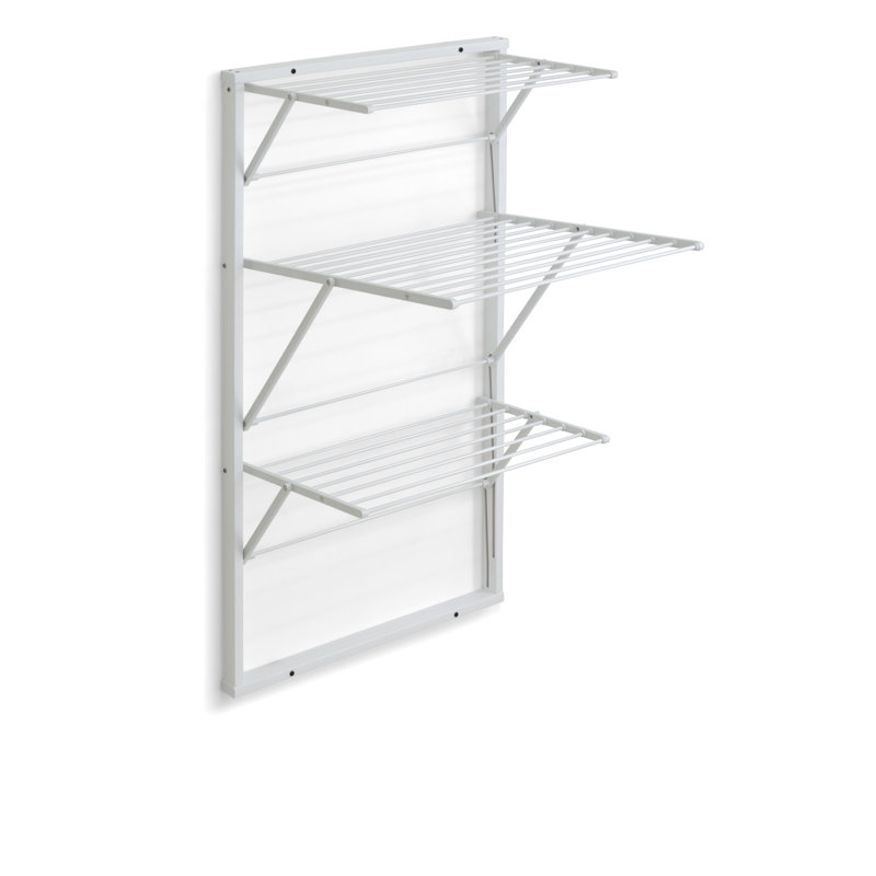 Foldable Wall-Mounted Drying Rack, White