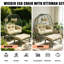 Chaises longues spacieuses de style bohème en rotin d'acier pour le jardin