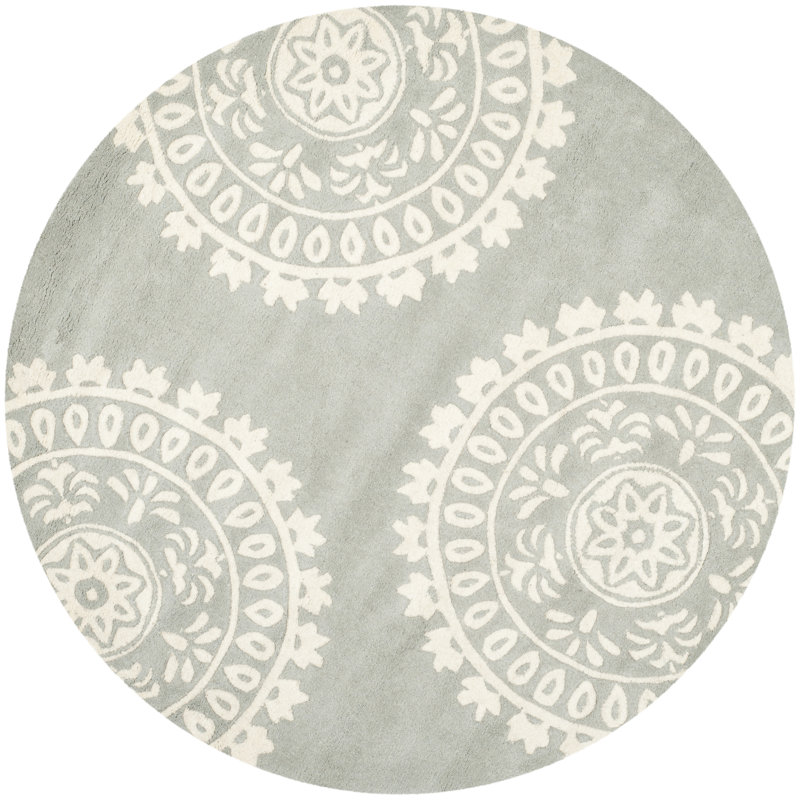 Rudra Hand Tufted Wool Oriental Rug, Round 5'