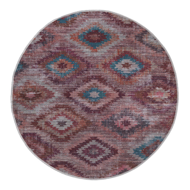 Sisu Geometric Indoor Rug, Round 3'11"