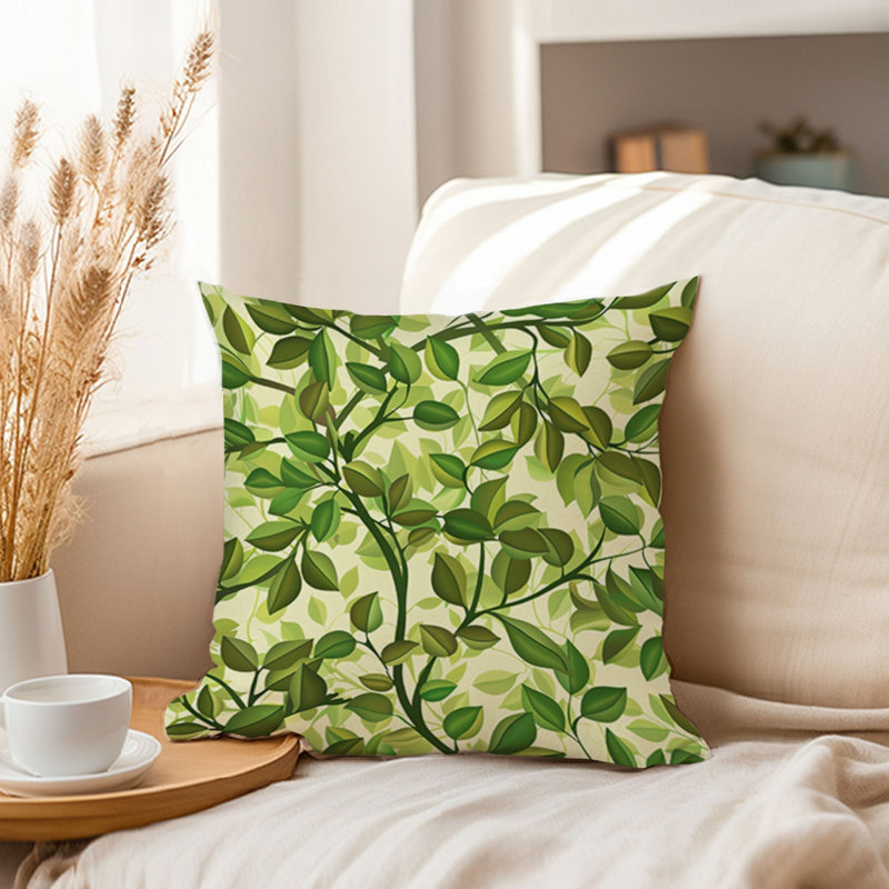 Botanical Pattern IX Plant Leaves Modern, 20"H x 20"W