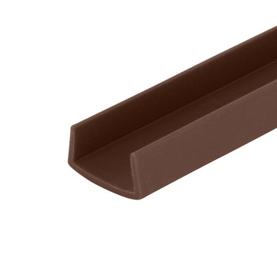 Outwater Plastics Brown 3/4'' Styrene Plastic U-Channel/C-Channel 46 Inch Lengths (Pack Of 3)