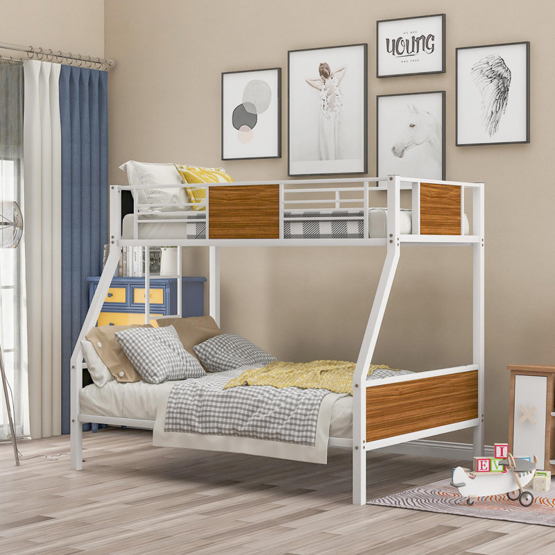 Lit superposé standard Mcgrath par Mason & Marbles, Blanc, Simple sur double