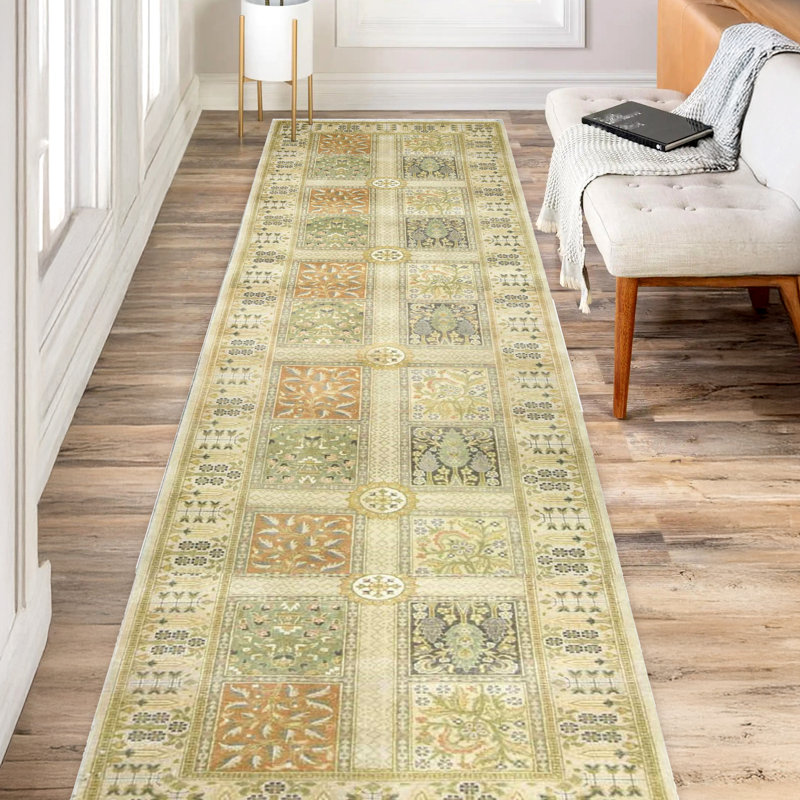 Chemin de table beige noué à la main de haute qualité