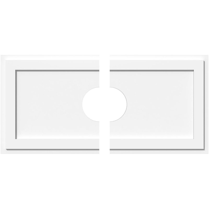 Médaillon de plafond contemporain en PVC de qualité architecturale 40 po x l 20 po x H 7 po x P 14 po x P 1 po