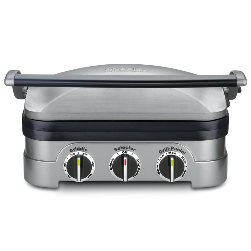 Cuisinart Stainless Steel Griddler, 5-in-1 Panini Press, Sandwich Maker & More