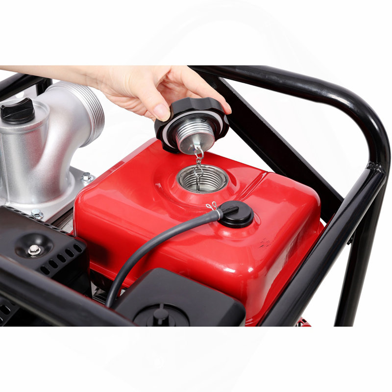 Gas Engine Powered Water Pump 3" inlet&outlet,  Flow:264Gpm , 7HP Engine 212CC, EPA Certificated,  3in NPT Connector, with 25FT Flat Hose outlet