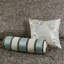 Ensemble de couvre-lit 5 pièces en jacquard avec coussins décoratifs bleu / brun très grand-117515516-117515519