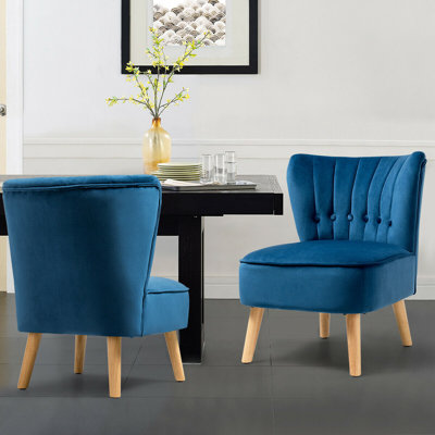 Tisdale Velvet Slipper Chair