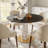 Aversa 39" /43" Round Compact Dining Table, Modern Small Kitchen Table With Wood Grain Metal Base For Apartment & Breakfast Nook-151010977-151010982-151010981