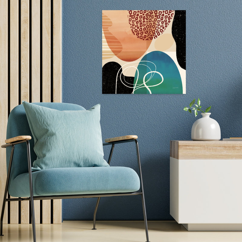 Variété I, art contemporain moderne abstrait, H 18 po x l 18 po