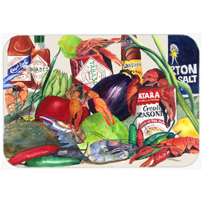 Caroline's Treasures Louisiana Spices Glass Cutting Board