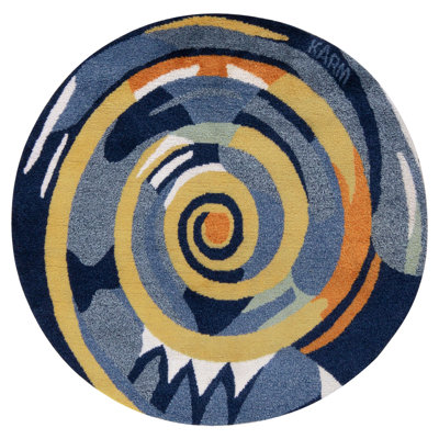 Scandinavian Hand Knotted Wool Abstract Area Rug