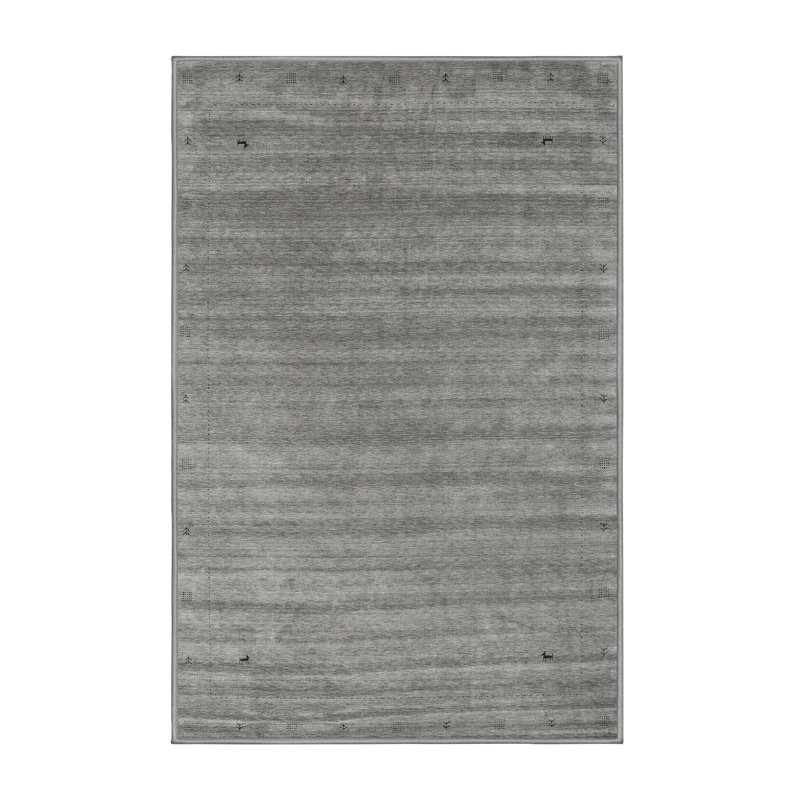 Tapis noir/gris, Rectangle 5 pi x 7 pi