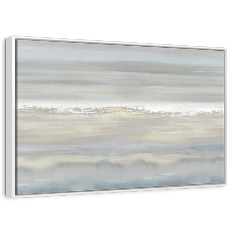 Ciel levé, Cadre flottant blanc, 46 po x 31 po