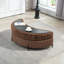 Grand repose-pieds rembourré avec rangement demi-lune-33813016