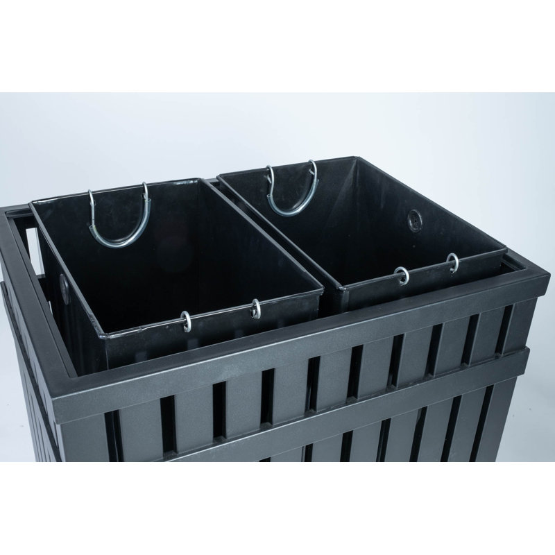Poubelle à ordures et à recyclage multi-compartiments 50 gallons ArchTec
