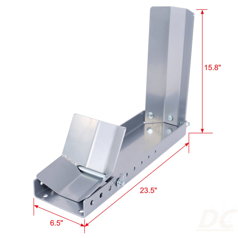 Cales de roue de moto pour remorques, support de berceau de butée universel pour roues avant de vélo standard, support de cale de roue de moto réglable pour roues de 8 à 24 po