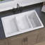Lavabo encastré en granite 30 po x l 30 po avec station de travail et passoire