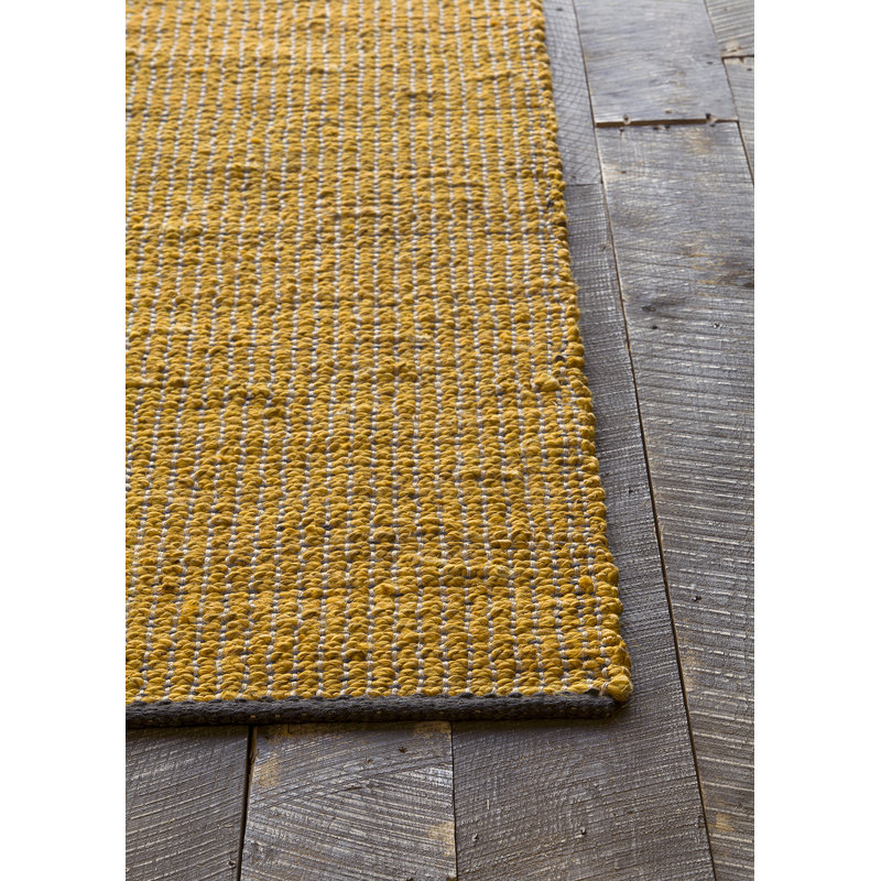 Zola Hand Loomed Modern Area Rug in Orange/Charcoal, Rectangle 5' x 7'6"