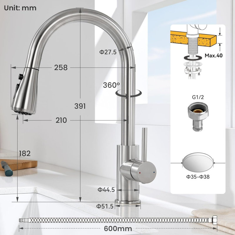 Brayden Studio Kitchen Faucet