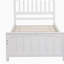 Lit plateforme simple en bois, lit plateforme blanc (moins deux pieds de support centraux)