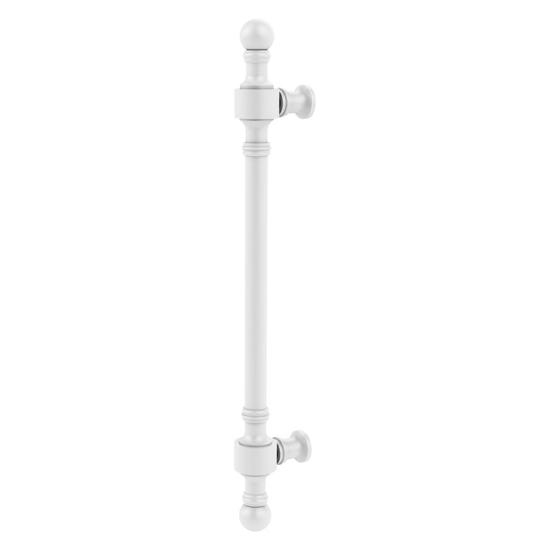 Retro Wave Circle Novelty Pull Bar Pull, Matte White