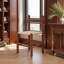 Ensemble de 2 chaises de salle à manger en rotin en bois - Conception ergonomique pour petits espaces-686506958