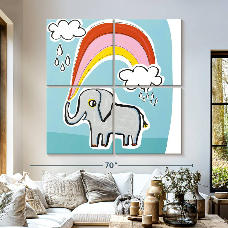 Ashelle Wild About You Elephant, 57" H x 57" W
