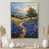 Toile avec cadre flottant or