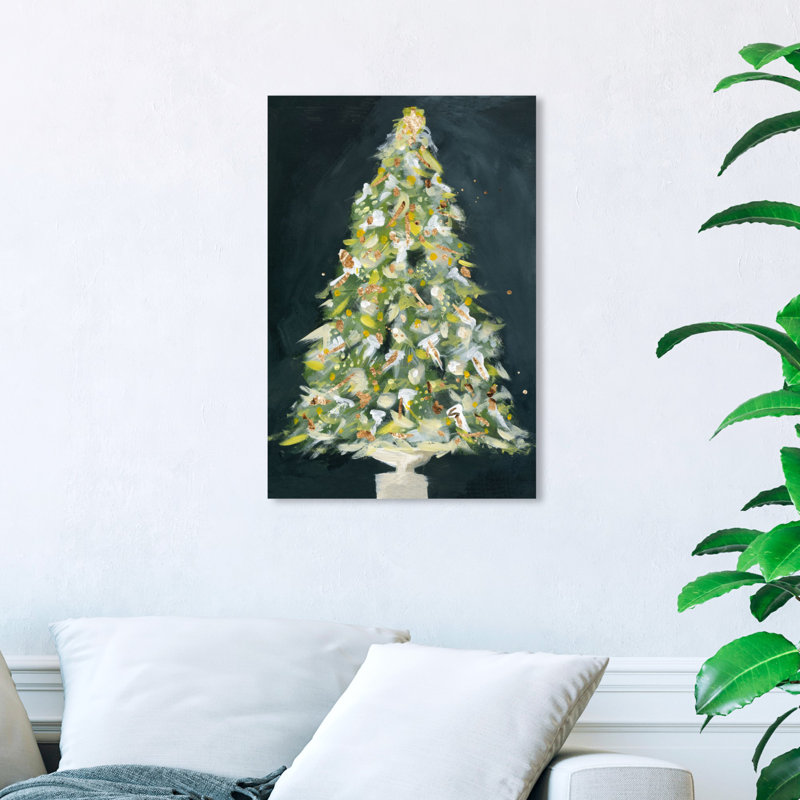 « christmas tree 2 », peinture sur toile, H 24 po x l 16 po x P 1,5 po