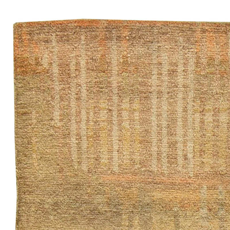 Tapis beige vintage en laine fait à la main Samarkand Vintage 5 pi 5 po x 8 pi 7 po
