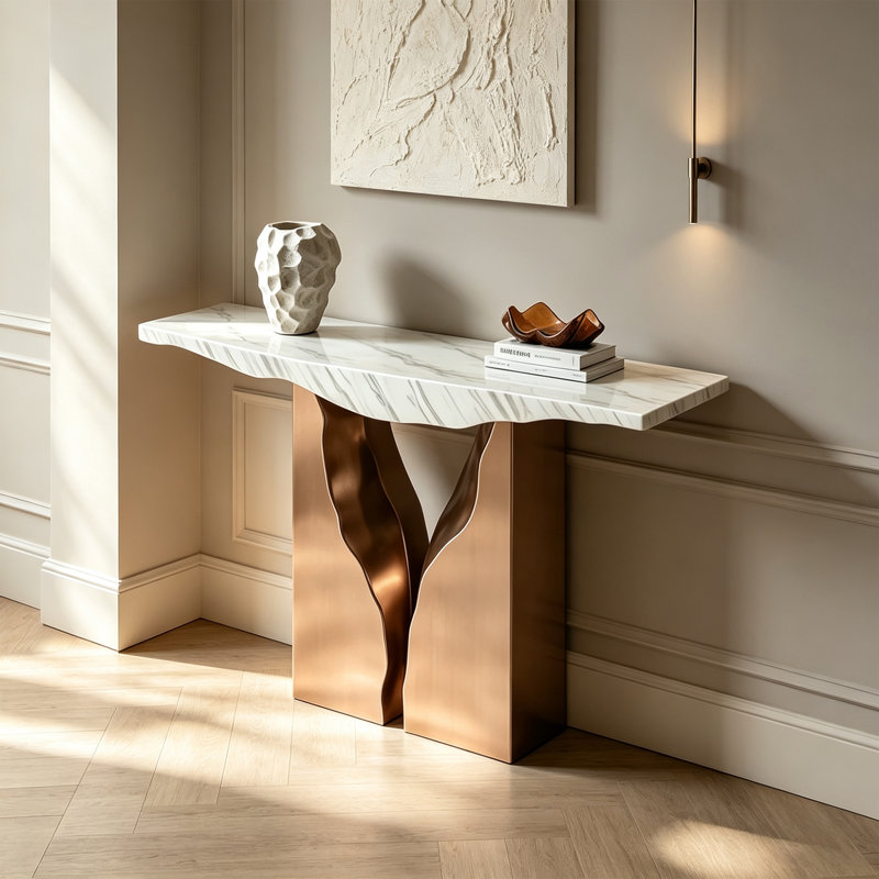 Console créative d'inspiration de luxe moderne, H 33,46 po x l 39,37 po x P 13,78 po