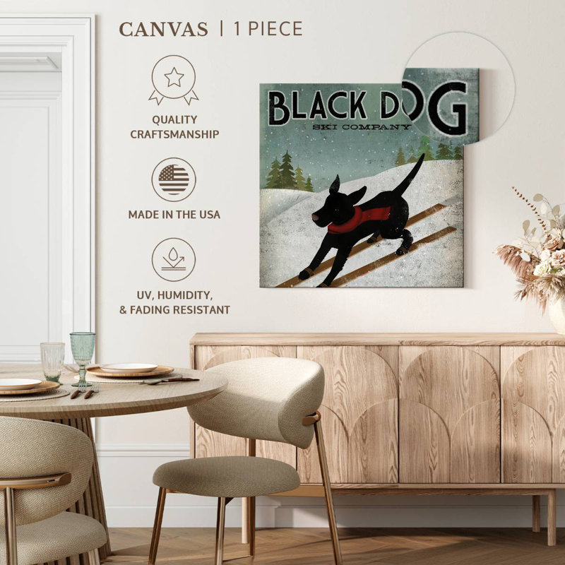 Brampt Black Dog Ski, 30" H x 30" W