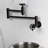 Kingston Brass Wendell Two-Handle 1-Hole Wall Mount Pot Filler Faucet with Knurled Handle-91111252