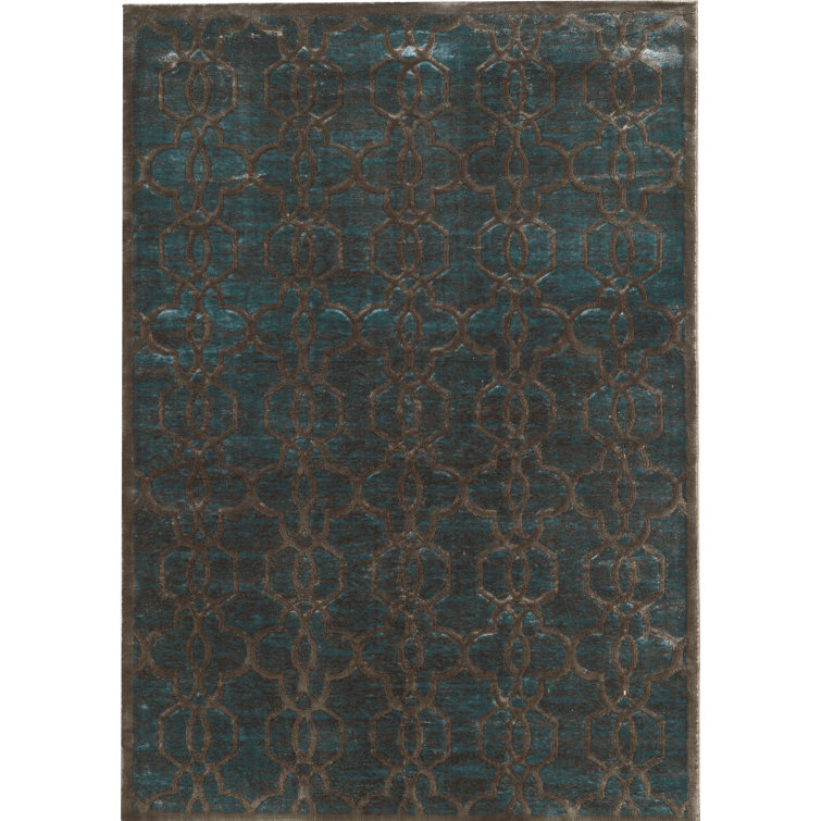 Tapis bleu / brun Alyster