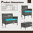 4 PCS Patio Furniture Set with Washable Cushions and Tempered Glass Coffee Table-509875828