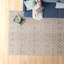 Tapis brun clair / ivoire en laine tissé à la main à motif géométrique Amritpal-869717840
