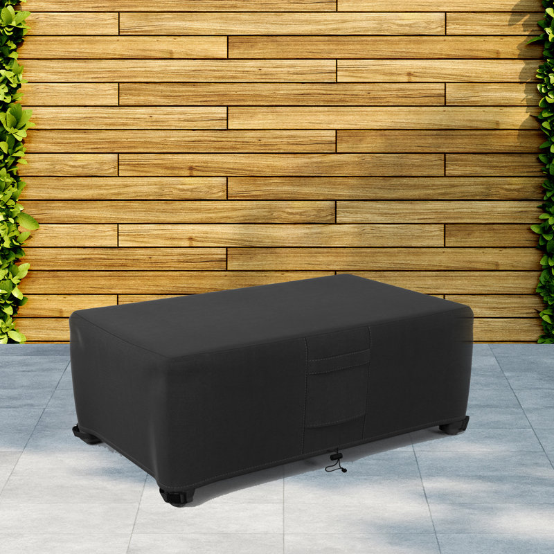 Housse pour table basse et table d'appoint de qualité supérieure - Housse résistante et respirante avec doublure en PVC résistant à l'eau, ourlet élastique réglable, sangles à fermeture par clic et bouches d'aération - Collection Goodman
