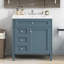 Meuble-lavabo de 30 po avec lavabo supérieur, meuble-lavabo moderne avec 2 tiroirs et tiroir escamotable, meuble-lavabo simple