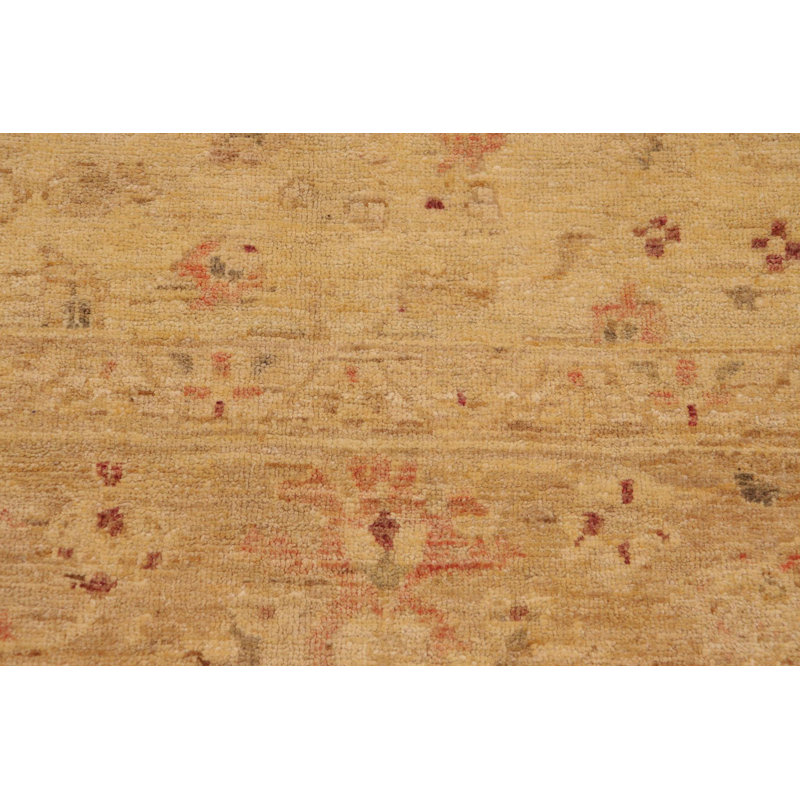 Tapis brun clair oriental en laine noué à la main 9 pi 4 po x 11 pi 1 po Oriental