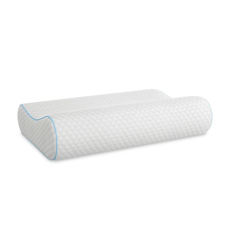 White Gel-Infused Memory Foam Contour Neck Pillow