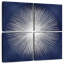 Sunburst argenté sur bleu I