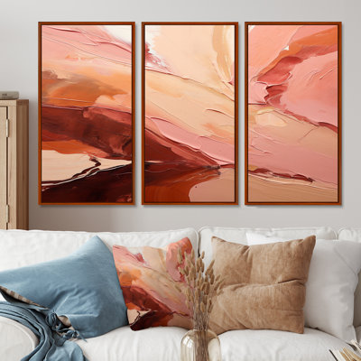 Cacao Landscape Immersion - Abstract Wall Art Set