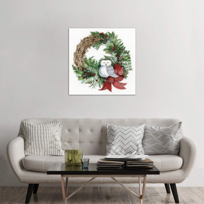 Holiday Wreath by Kathleen Parr McKenna - 1 Piece Wrapped Canvas Wall Art