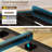Franzi Bed with Storage Headboard, Bed Frame with 4 Storage Drawers, Charging Station and RGB  LED Lights-1306398870