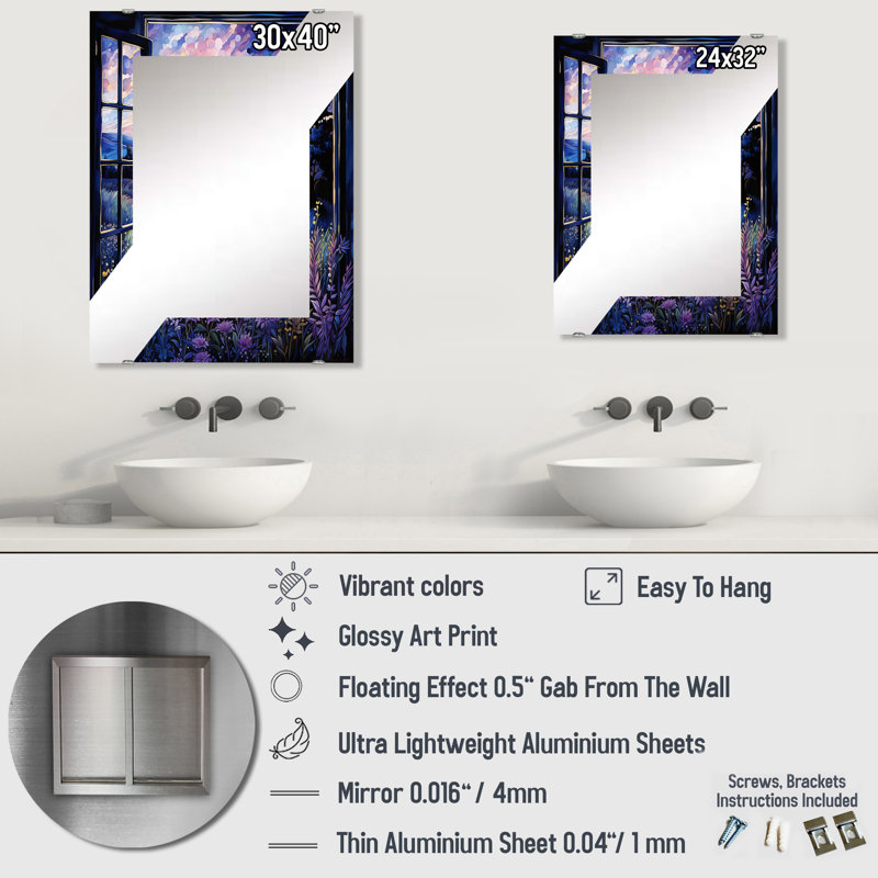 Miroir Hameed, 32 po x 24 po