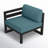 Smith Outdoor Left Arm Lounge Chair with Sunbrella Cushions-2119024209-2139381067