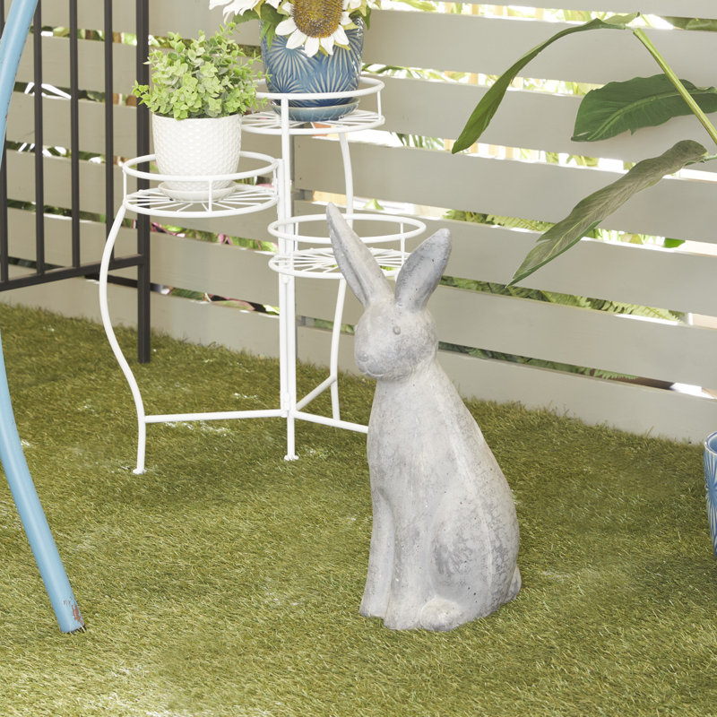 Sculpture de jardin en forme de lapin Vicknair, H 20 po x l 8 po x P 7 po